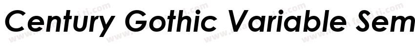 Century Gothic Variable SemiBold字体转换